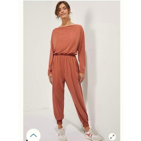 Anthropologie Pants - Anthro Saturday Sunday Dylan Jumpsuit Cowlneck Terracotta Rust Orange Medium